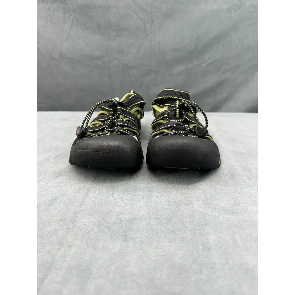 KEEN Newport H2 Kids Waterproof Sport Sandals Black Lime Green Size 4 Youth
